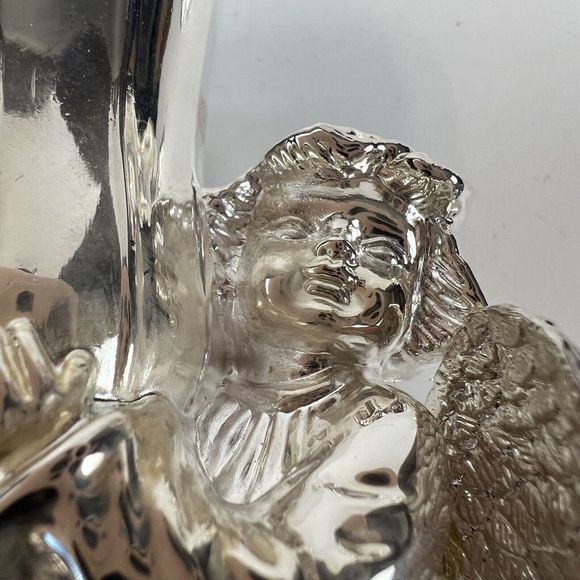 International Silver Co Angel Candle Holders Vtg Set /2 Christmas Centerpiece - Picture 10 of 15